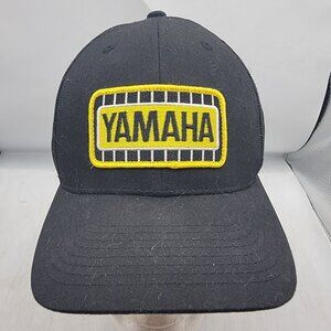 Yamaha Adults Black Trucker Hat Motorcycles Motocross Casual Outdoors Adjustable